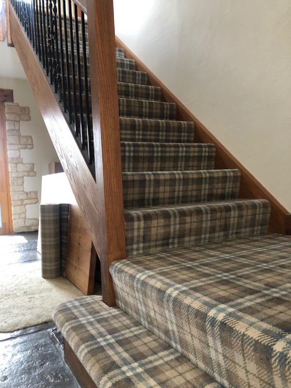 Staircase checked carpet